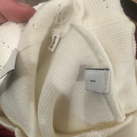 Sandro Cream White Knit Raphael Mock Neck Sweater Top, Size 1 - Picture 13 of 13